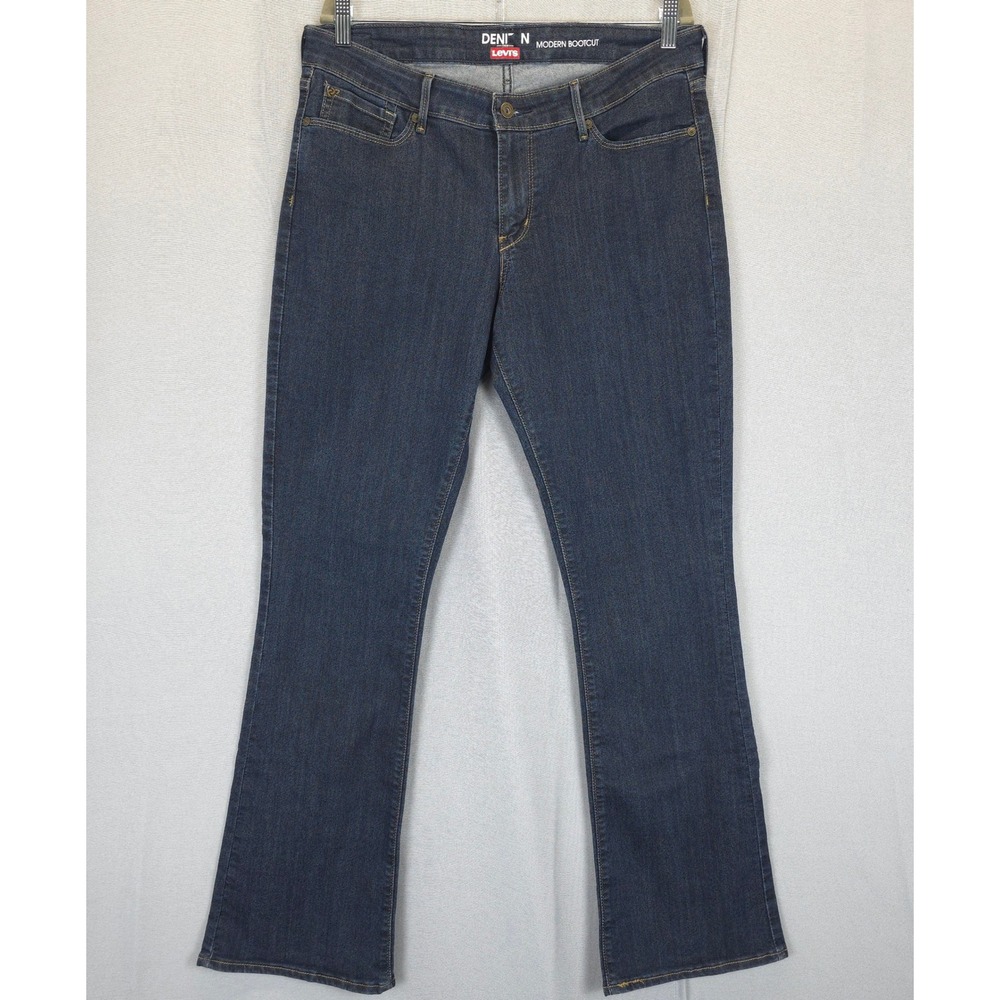 Denizen from Levi's Jeans Women 35/32 Dark Wash Stretch Modern Bootcut‎ Mid Rise